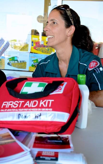 Volunteer Nicola Lan at the St John Ambulance display. Photo: Megan Simmonds.