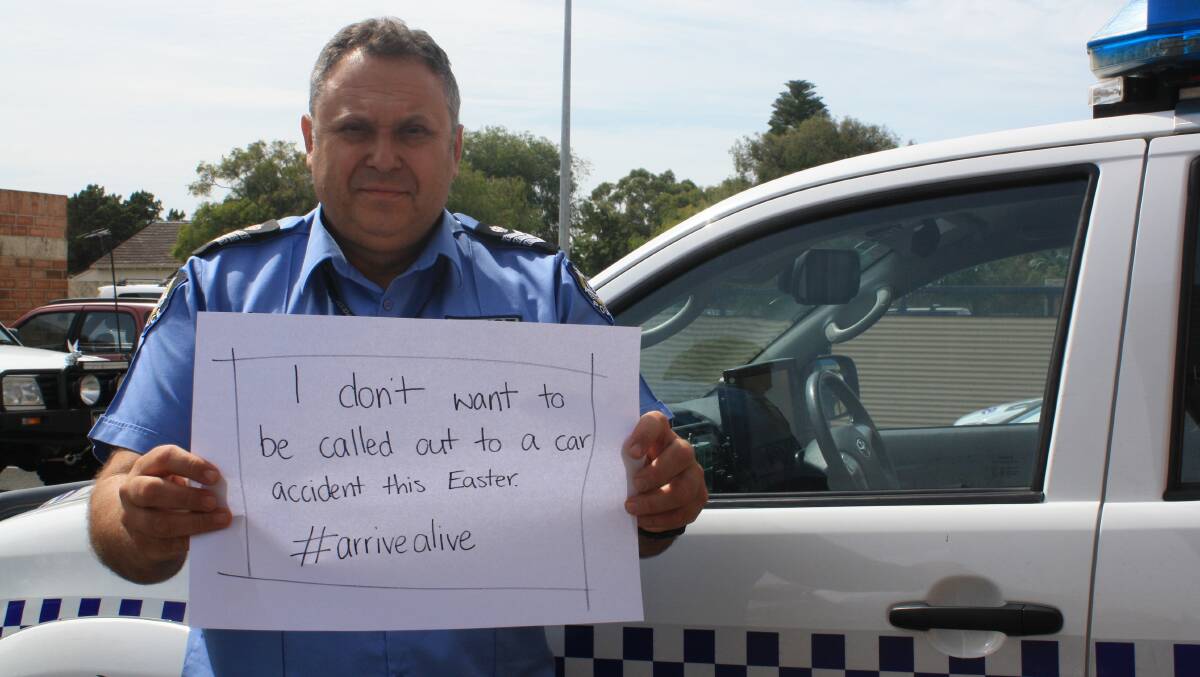 Busselton police officer-in-charge Senior Sergeant Steve Principe said families visiting the region should regularly swap drivers. Photo: Laura Newey/Busselton Dunsborough Mail. 