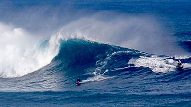 Tow-in surfing to ride the monster waves in WA's decade swells. Photo: www.surfingmargaretriver.com