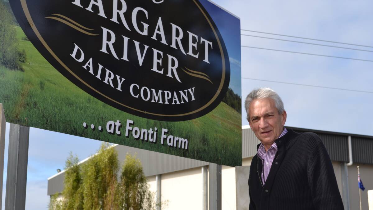 Big cheese: Margaret River Dairy Company boss Denis Hann outside the newsly commissioned factory and retail outlet on Bussell Hwy, Metricup.