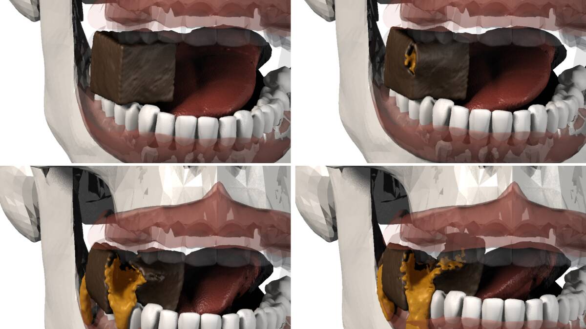 The 3D virtual mouth could help to produce healthier foods. Photo: CSIRO. 