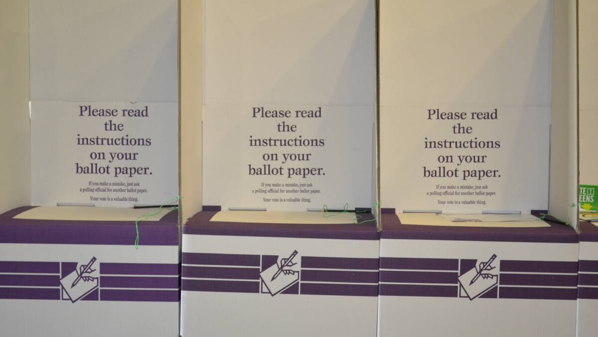Ballot boxes for the Senate Election.
