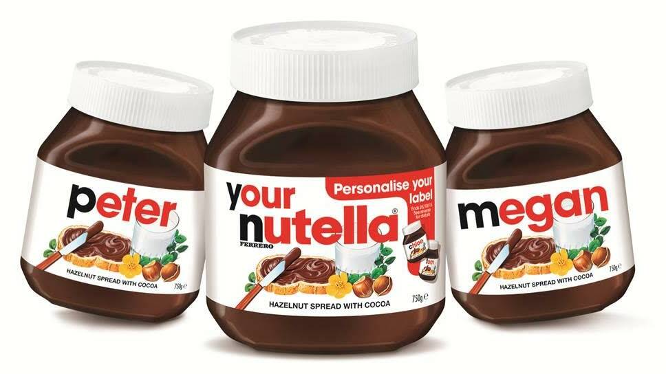 In a first for Australia and New Zealand, Nutella fans are being given the chance to start their day with a jar of Nutella that has their name on it.