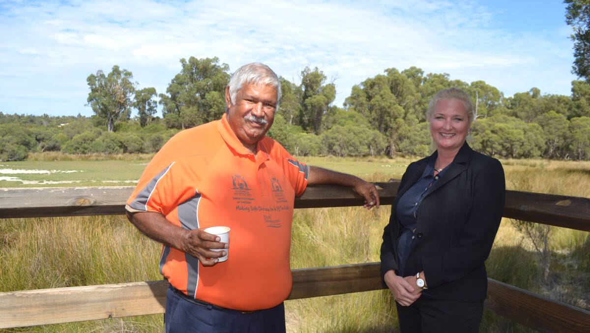 Noongar elder Harry Nannup and Mayor Marina Vergone opened the third parcel of bushland under the Bushland Protection Strategy. Photos by Amy Martin.