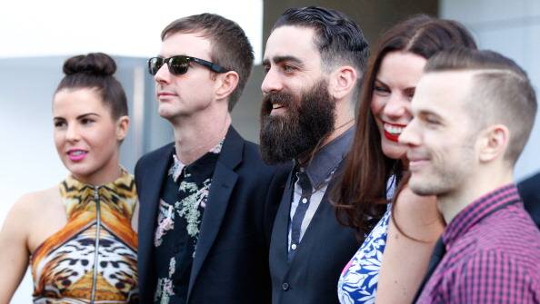Karnivool arrive at the 27th Annual ARIA Awards 2013 at the Star in 2013 in Sydney. Photo: Getty Images.