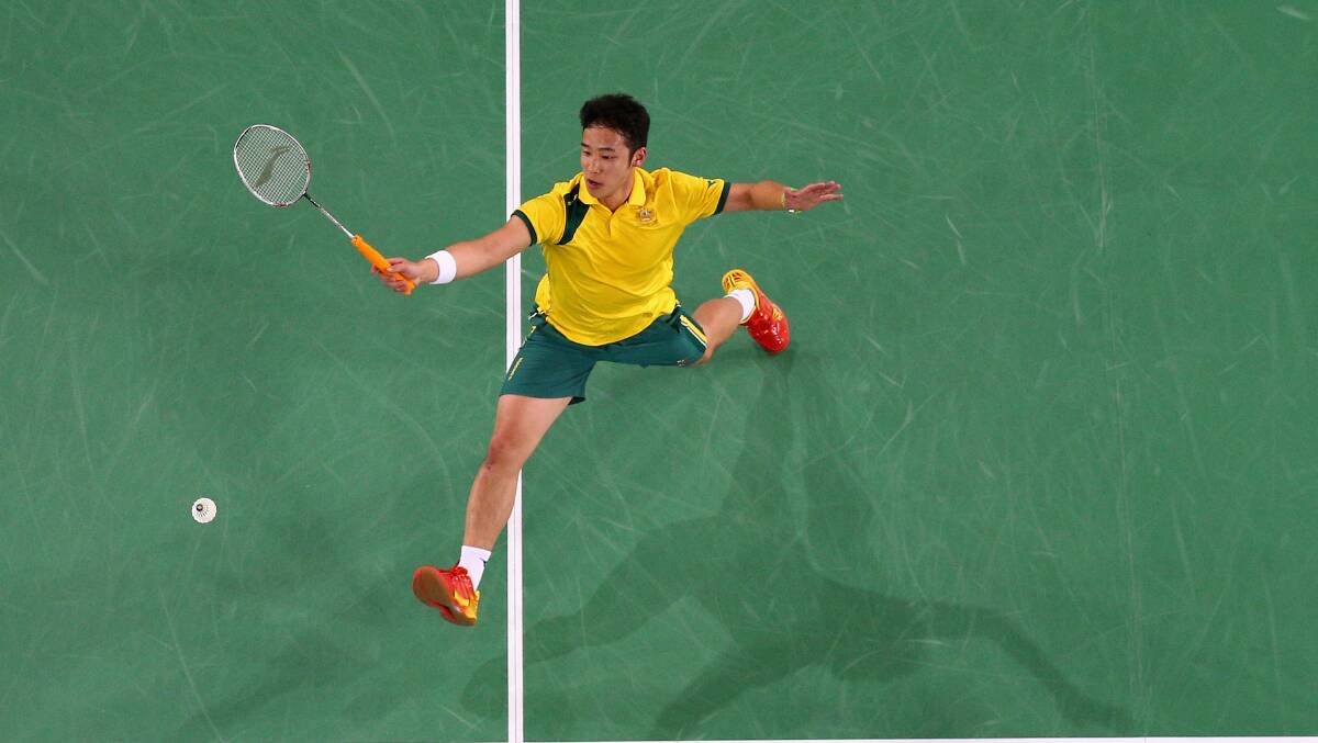 Jeff Tho is through to the second round of the badminton men's singles.