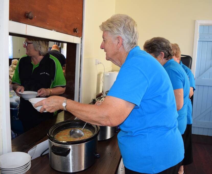 CWA Collie branch held their monthly soup and sandwich day to raise funds for the Valley View care home.