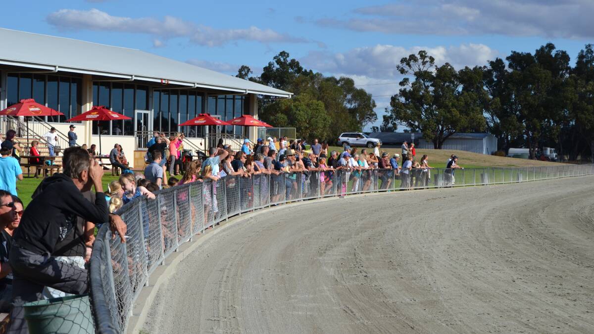 A big crowd enjoy a good day of racing at Pinjarra Paceway on Monday.