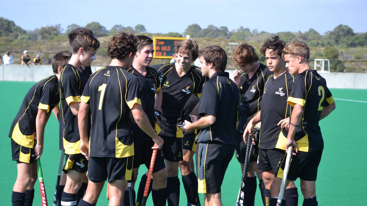 Western Australia Gold in action against NSW on Wednesday. WA won 4-0.