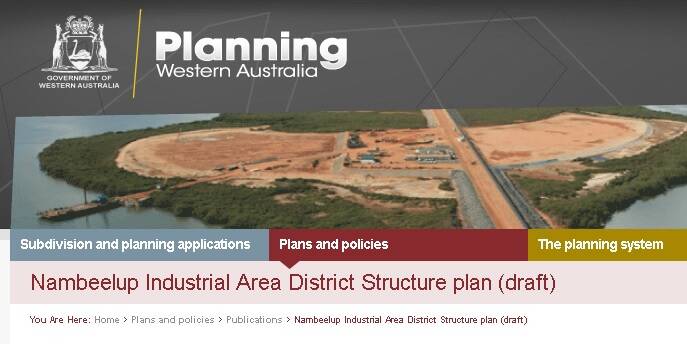 The Western Australian Planning Commission has released a revised draft Nambeelup Industrial Area District Structure Plan for public comment.