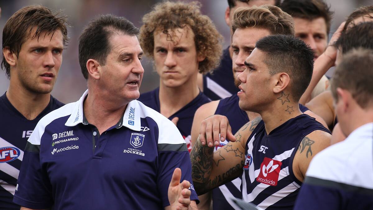 Fremantle coach Ross Lyon will want to utilise Michael Walters' talents through the midfield and forward line on Saturday.