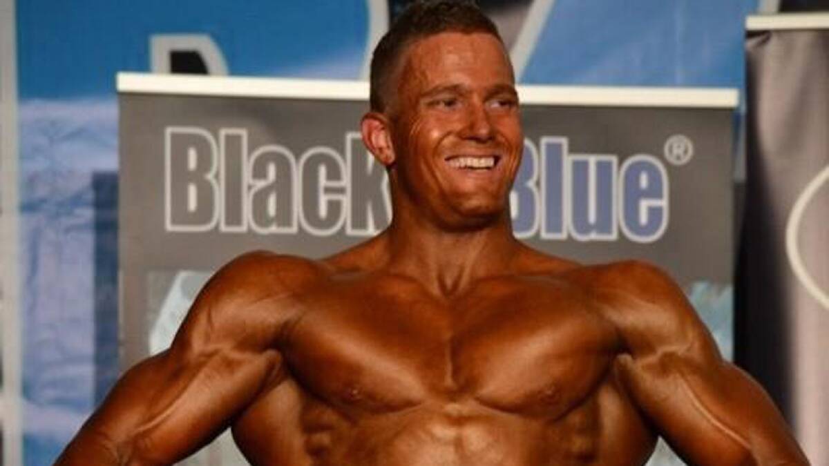 Former Frederick Irwin student Jack Miles at a recent bodybuilding event.