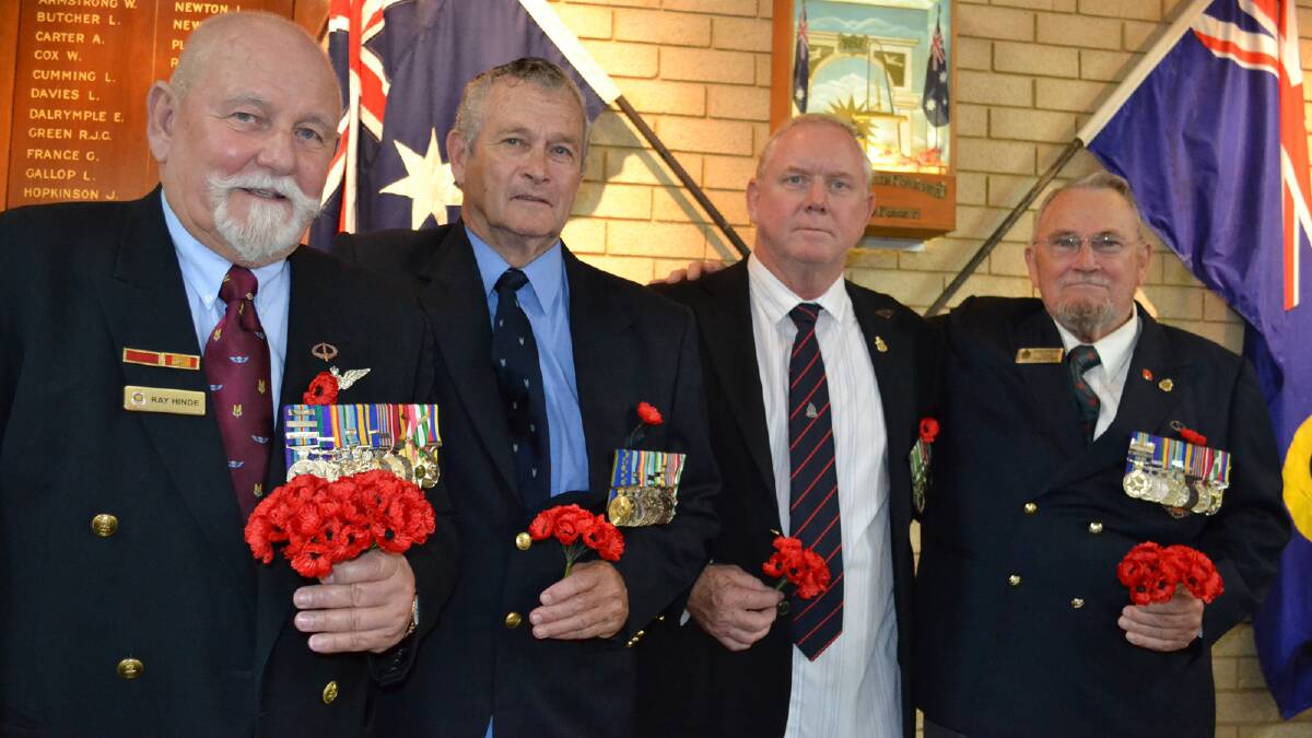 Ray Hinde, Bob Allen, Dave Mabbs and Tony Fletcher have more than 100 years of combined service between them.