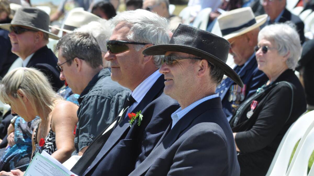 HUNDREDS of people gathered at the war memorial today to remember fallen soldiers.