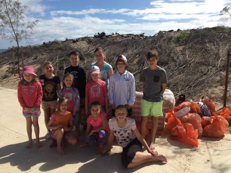 Families from across the region got together last weekend to help clean up a beach in San Remo.