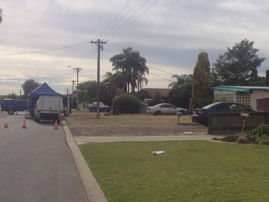 Police are at the scene of what is believed to be a drug lab on Hancock Street in central Mandurah.