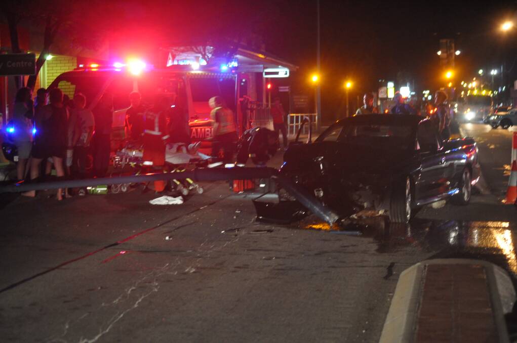A MAN has been rushed to hospital following a serious crash on Pinjarra Road this evening.
