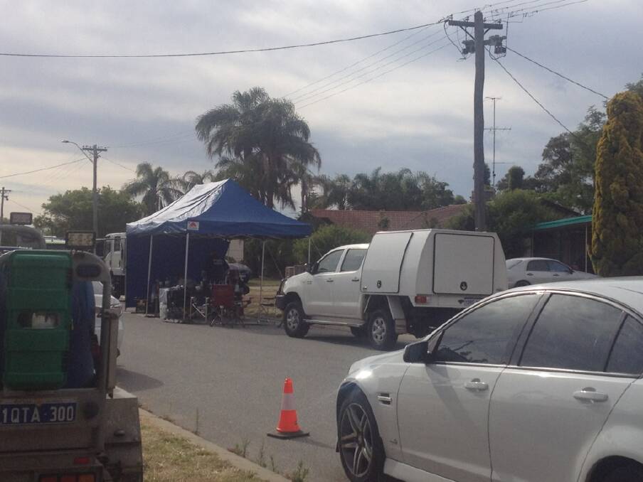 Police are at the scene of what is believed to be a drug lab on Hancock Street in central Mandurah.