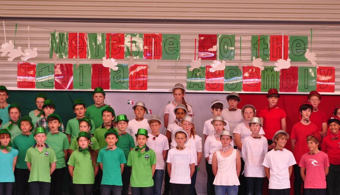 Dawesville Catholic Primary School students celebrated with an Italian-theme assembly last week.