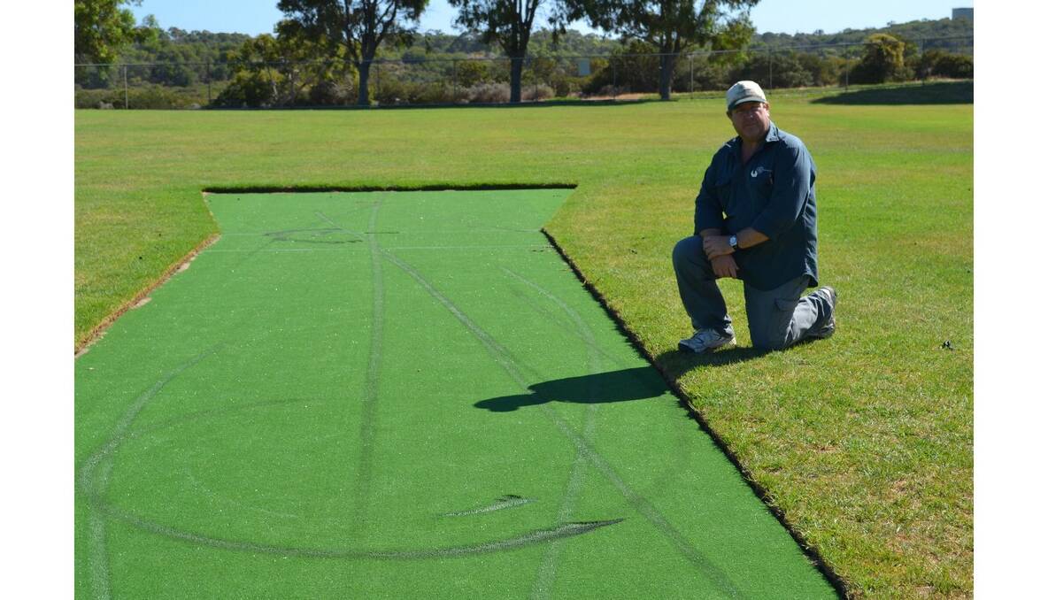 Vandalism: Ocean Road Primary School’s newly laid cricket pitch was damaged by vandals over the weekend.