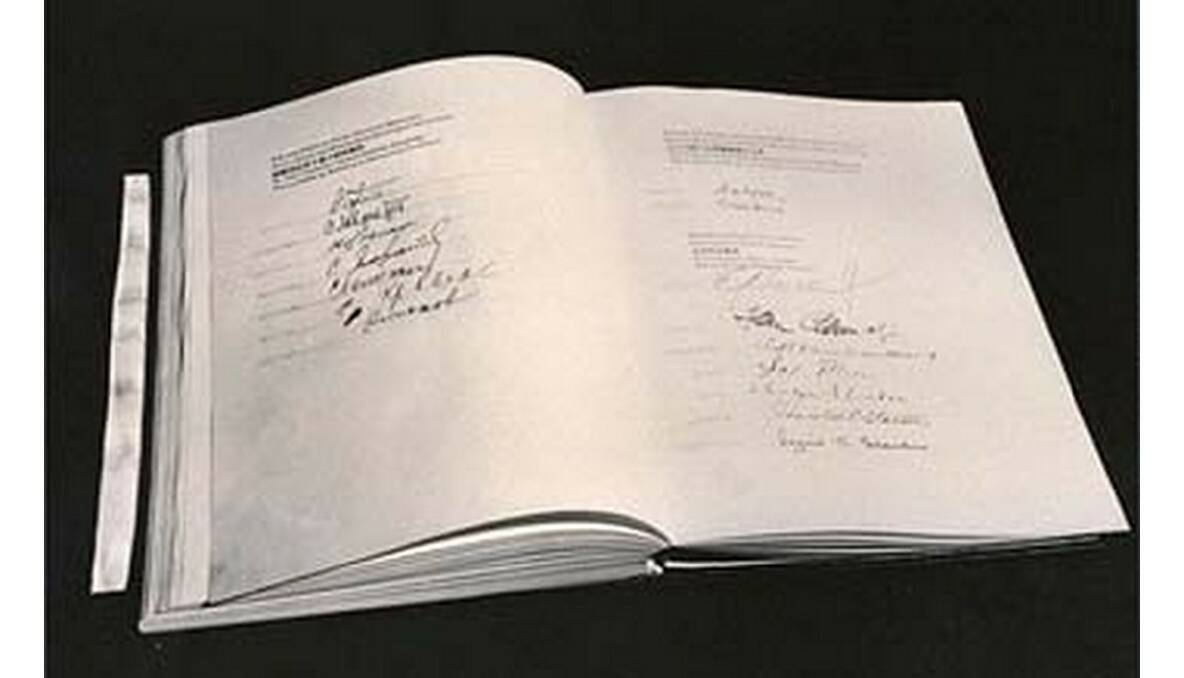 1945: United Nations Organisation (UN) is formed and the charter (pictured) is signed. 