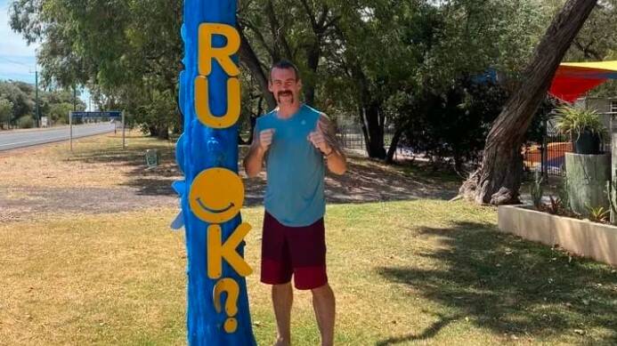 ARE YOU OKAY?: Danny Heyes says he is raising money for a company who helped him through a tough time. Photo: Supplied. 