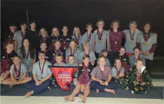 WINNERS: Peel Aquatic Club take out first place in the A-Grade at the 2021 country pennants in Mt Barker. Photo: Supplied.