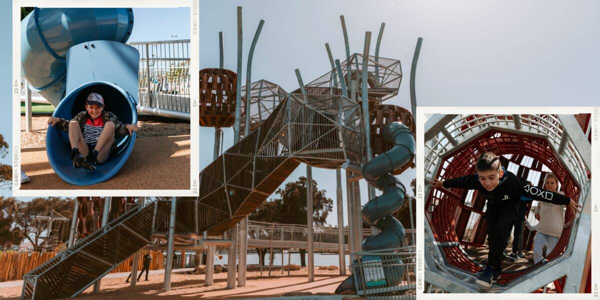 The new Mandurah playground which sits on Mandurah's Western Foreshore has officially opened to the public. Picture supplied.