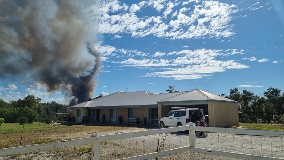 EVACUATION: The Nambeelup bushfire is headed towards residential properties as firefighters work to control the blaze. Photo: Sarah King.