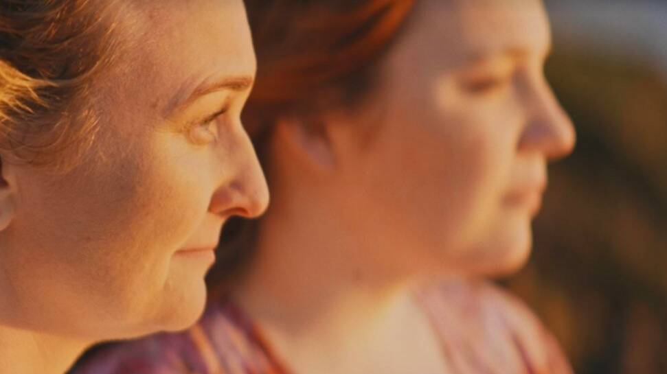 TOGETHER: Ms Yates and Saffy in a still from Choice. Photo: Supplied.