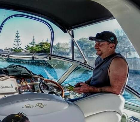 FRIENDSHIP: Shane Brooke out on his boat during a wellness cruise. Photo: Paul Sutcliffe Boardman.