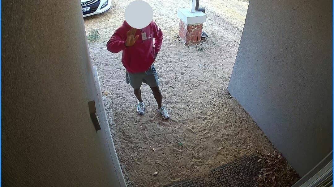 DOOR-KNOCKING: Tamara Hancock says the man who came to her door in a McGrath Foundation sweatshirt was making faces to and waving at her son. Photo: Supplied.