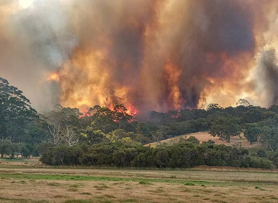 FEAR: Another blaze in Denmark, WA sparked fear for residents as it approached closer to residential properties. Photo: David Kennedy. 