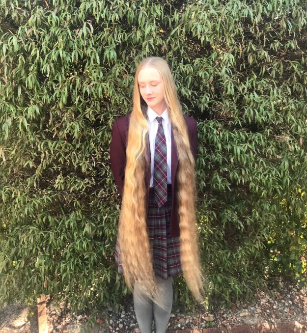 FOR A CAUSE: 15-year-old Skye will donate funds and hair to cancer patients. Photo: Supplied.