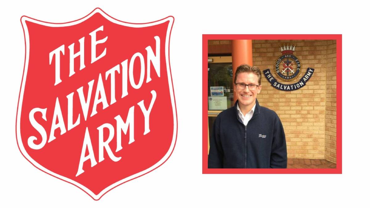RAISING FUNDS: Captain Scott Ellery alongside the Salvation Army Mandurah are calling for the community to assist in raising funds for the Red Shield Appeal. Photo: Salvation Army and Gareth McKnight.