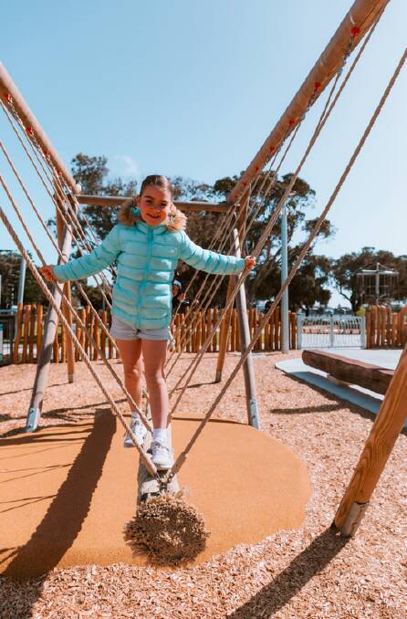 The play space has a range of impressive features inspired by Mandurah's history and traditional landowners. Picture supplied.