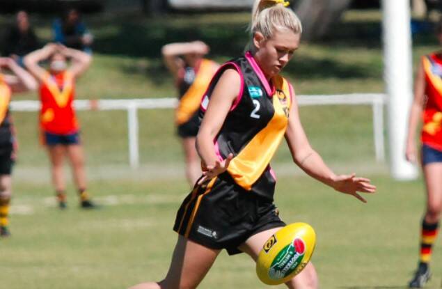 THROWBACK: Brittany Fabry playing for the Tigers in 2018. Picture: Justin Rake.