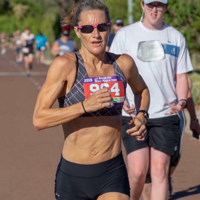 JUST RUN: Sharon says when she rejoined athletics at age 40 her times were even faster than when she was younger. Photo: Sharon Davis Facebook.