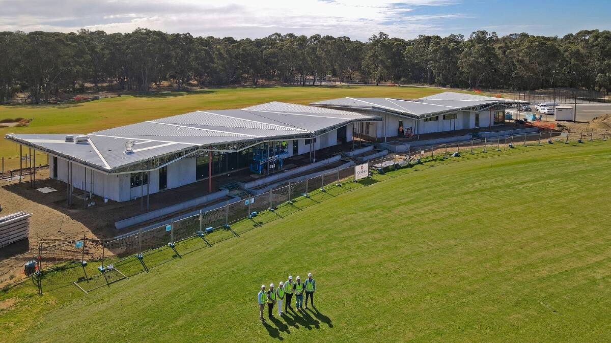 UNDER WAY: The sporting complex is taking shape as designs and construction take place. Photo: City of Rockingham.