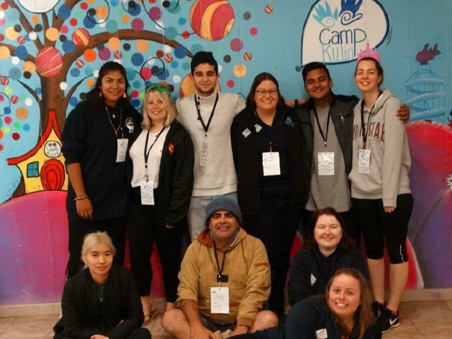 MAKING A DIFFERENCE: Maddie alongside fellow volunteers at Camp Kulin. Photo: Facebook. 
