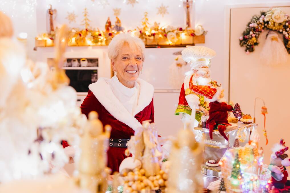 CHRISTMAS SPIRIT: Mary Kartesz-Wardroper says her Meadow Springs house is now known as 'the Christmas House'. Photo: Supplied.