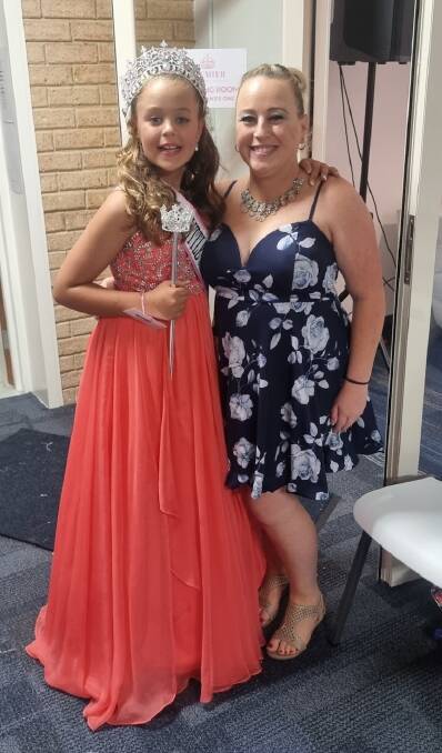 Rennee and her mum Jacky at the pageant. Picture supplied.