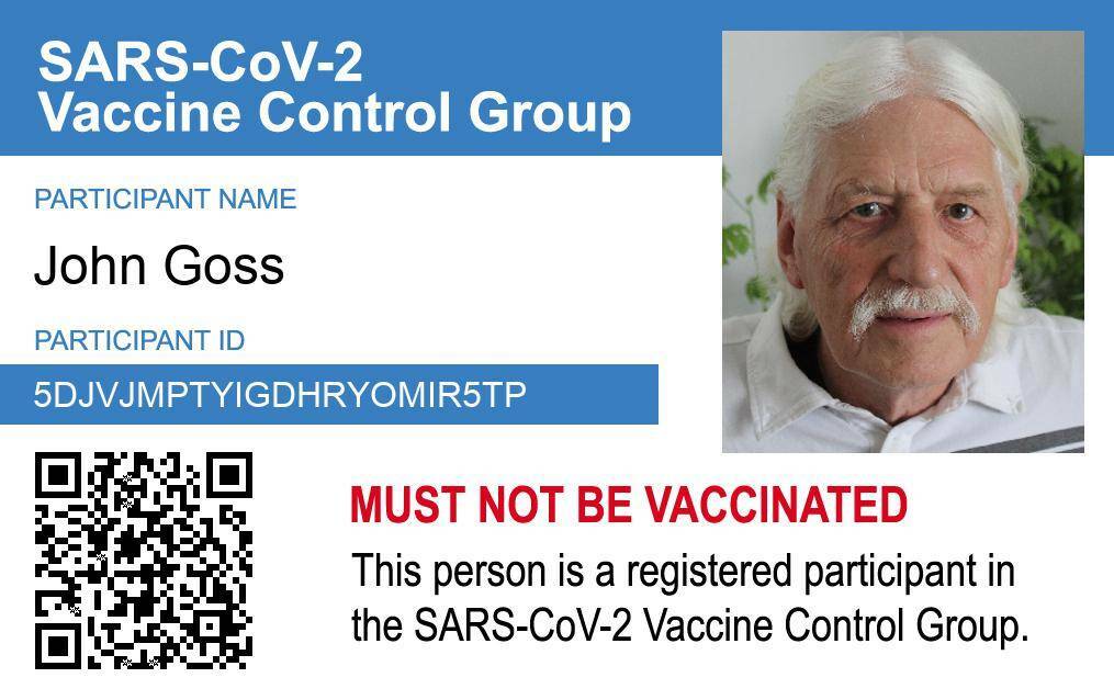 Fraudulent: An example of the fake 'COVID control group' card. Photo: Dr Neal Krawetz via the Courier.