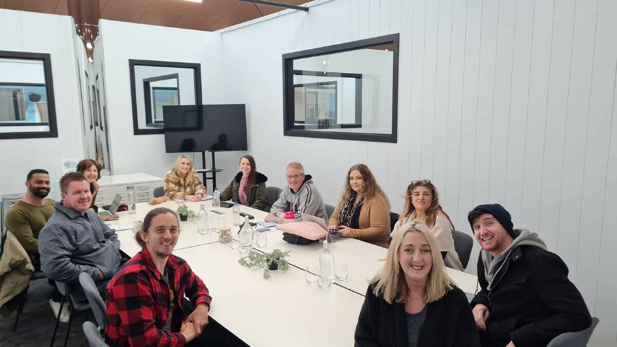 FIRST READ-THROUGH: Tracy Bolton, Tate Bennet, Ellie Cutbush, Danica-Rae Miles, Nigel Goodwin, Ashlee McKenna, Kat Ludley, Vee McGuire, Vipin Murikulathil, Dave Barker and Benjamin Uniewicz. Picture: Supplied. 