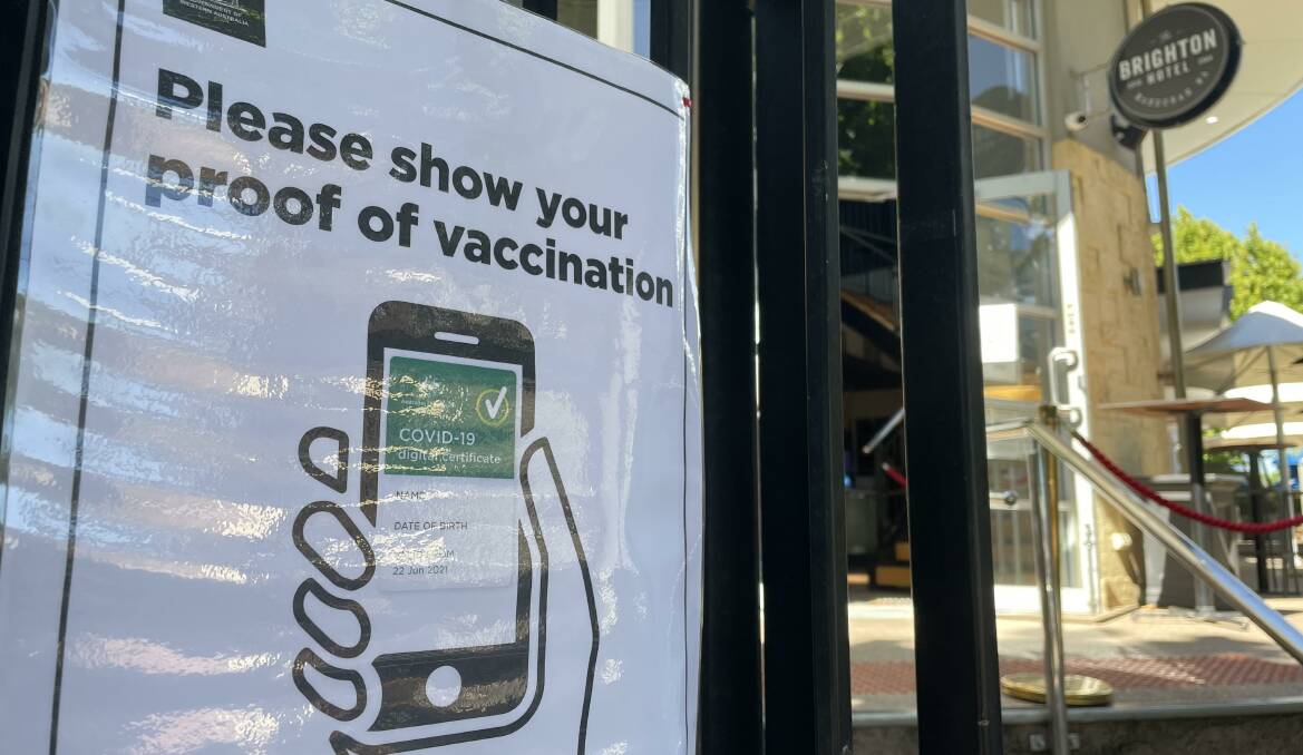 Short-notice: Venues in WA were left with little time to make preparations after the state government made the announcement that patrons must show proof of vaccination. Picture: Brianna Melville