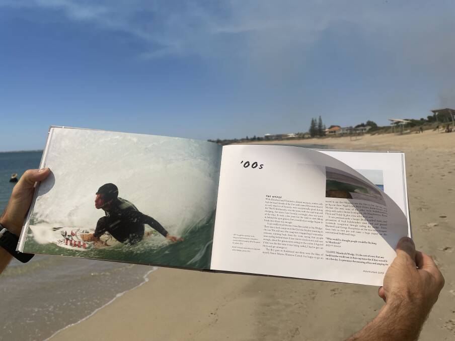 LOCAL SURFERS: An excerpt from the section of Mr Ellis's book dedicated to surfers from the 2000's. Photo: Sophia Holl.