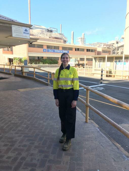 WOMEN IN ENGINEERING: Kate Leekong has received Alcoa's Women in Engineering scholarship twice, and is currently working at the Kwinana Alumina Refinery during her vacation from university. Photo: Supplied.