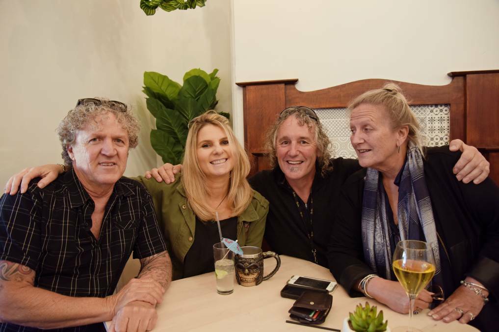 MANAGING IT ALL: Ricky Wood, Sandy Ward, Mike Holley and Marie Te Au at Bar Therapy's 1st birthday in 2018. Photo: Marta Pascual Juanola.