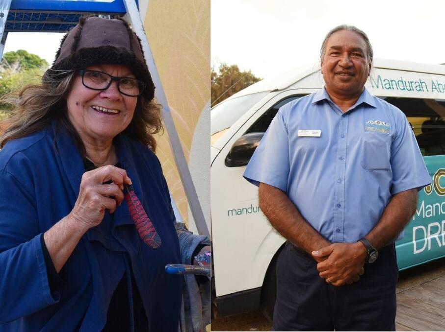 Community leaders: Wadandi elder Sandra Hill and Bindjareb Noongar George Walley.