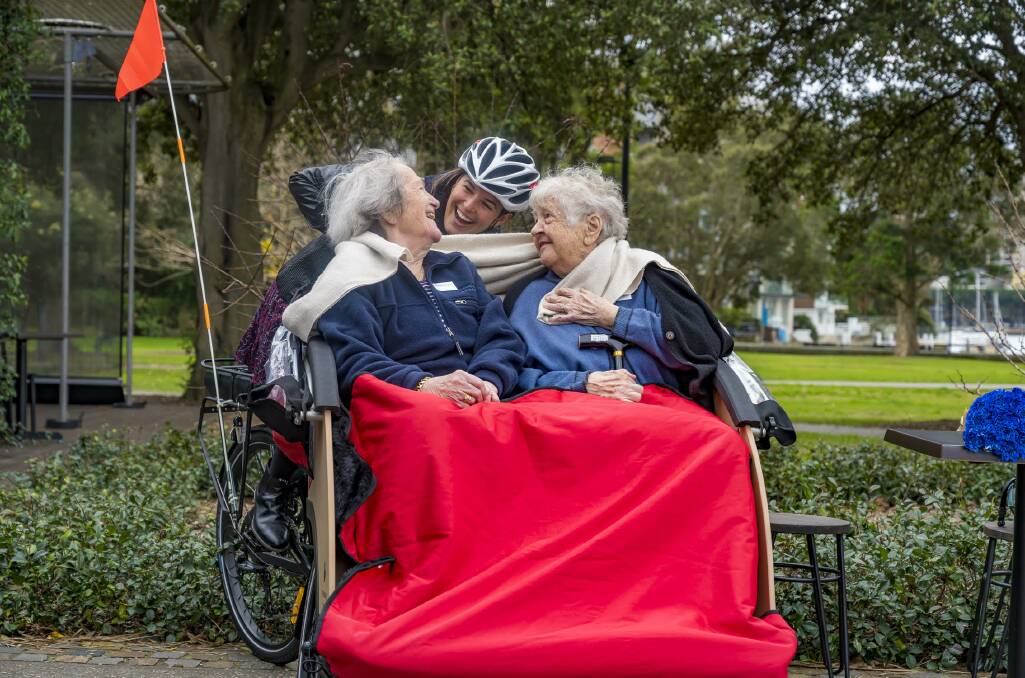 Cycling Without Age has not only had a huge amount of positive feedback, but other's are noticing a visible difference in the wellbeing of their elderly loved ones. Picture by Cycling Without Age